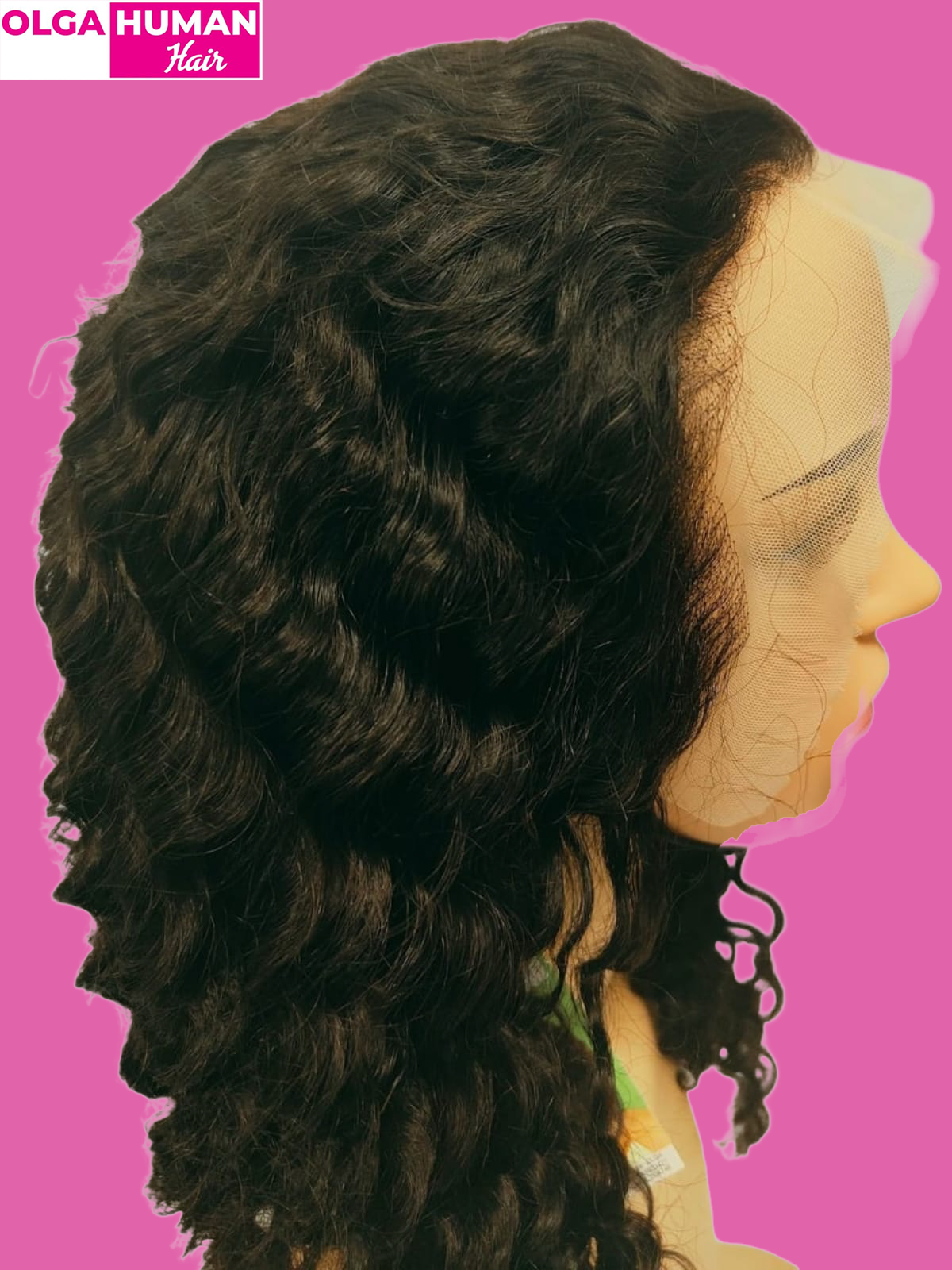Front Lace Caps Normal Thickness Water Wave Curly - 100% Human Hair